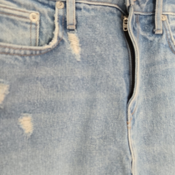 Lovers and Friends Distressed Denim Mini Skirt - Picture 4 of 9